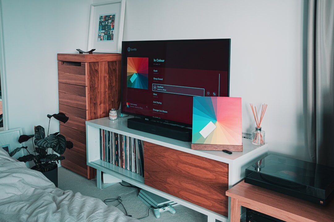 flat screen tv display